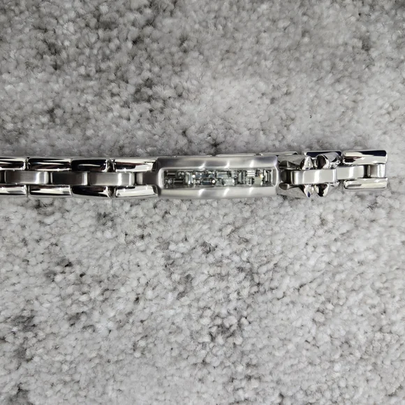 Swarovski Silver Men's Bracelet - Picture 2 of 4